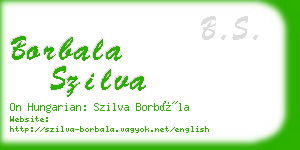 borbala szilva business card